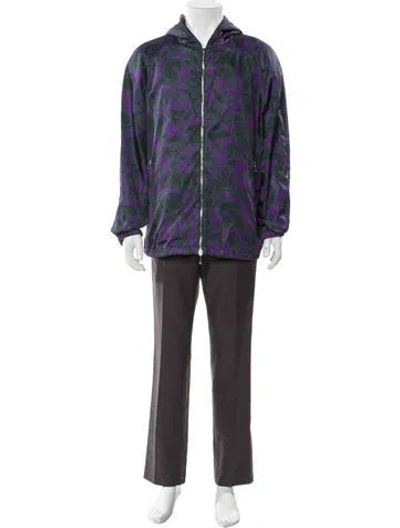 Pre-owned Burberry Prorsum Printed Jacket W/ Tags In Purple