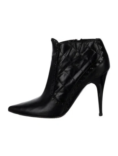 Pre-owned Burberry Prorsum Quilted Pattern Leather Boots In Black