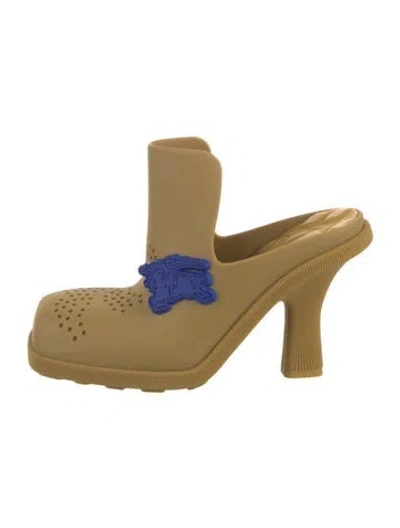 Pre-owned Burberry Prorsum Rubber Mules In Neutral