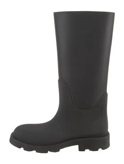 Pre-owned Burberry Prorsum Rubber Rain Boots In Black