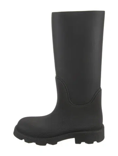 Pre-owned Burberry Prorsum Rubber Rain Boots In Black