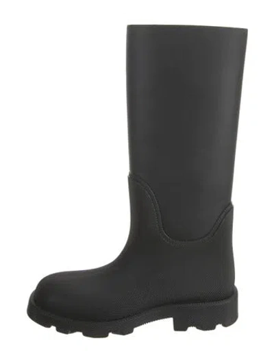Pre-owned Burberry Prorsum Rubber Rain Boots In Black