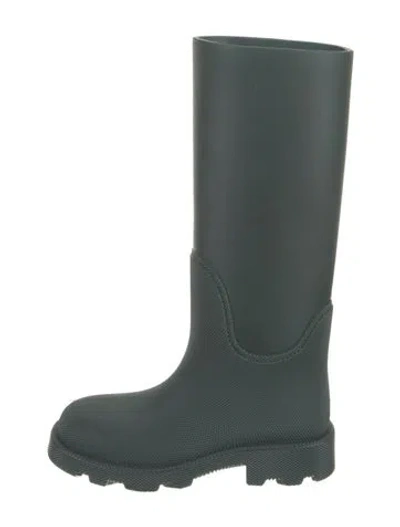 Pre-owned Burberry Prorsum Rubber Rain Boots In Green