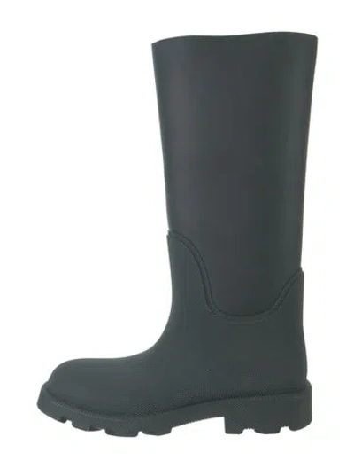 Pre-owned Burberry Prorsum Rubber Rain Boots In Green