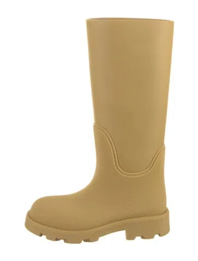 Pre-owned Burberry Prorsum Rubber Rain Boots In Neutral