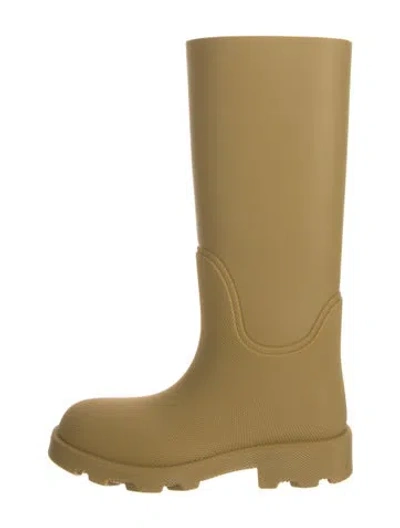 Pre-owned Burberry Prorsum Rubber Rain Boots In Neutral