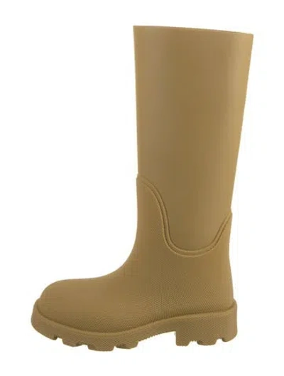 Pre-owned Burberry Prorsum Rubber Rain Boots In Neutral