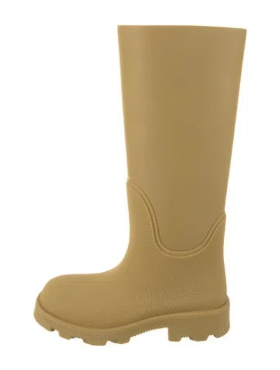 Pre-owned Burberry Prorsum Rubber Rain Boots In Neutral