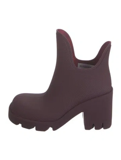 Pre-owned Burberry Prorsum Rubber Rain Boots In Purple