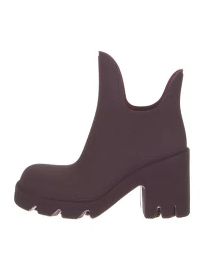 Pre-owned Burberry Prorsum Rubber Rain Boots In Purple