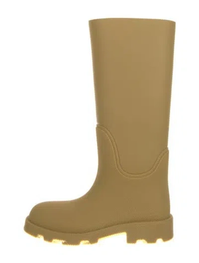 Pre-owned Burberry Prorsum Rubber Rain Boots In Yellow