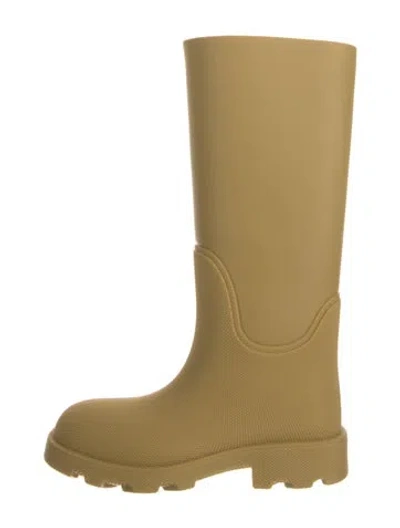 Pre-owned Burberry Prorsum Rubber Rain Boots In Yellow