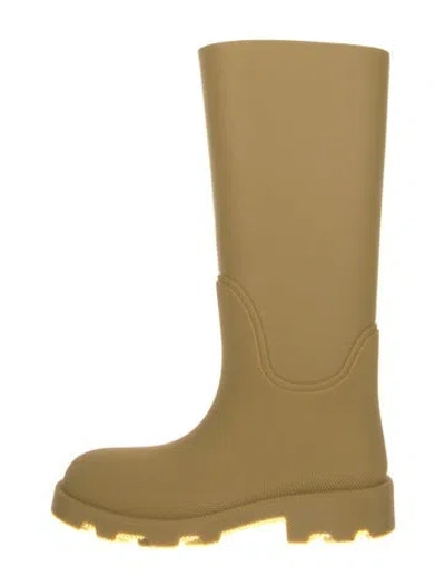 Pre-owned Burberry Prorsum Rubber Rain Boots In Yellow