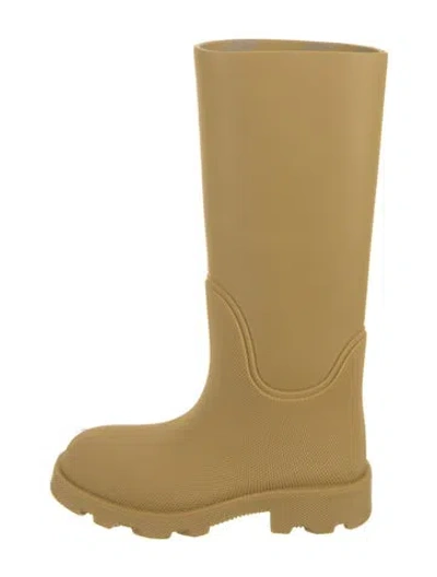 Pre-owned Burberry Prorsum Rubber Rain Boots In Yellow