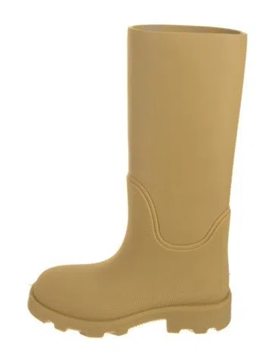 Pre-owned Burberry Prorsum Rubber Rain Boots In Yellow
