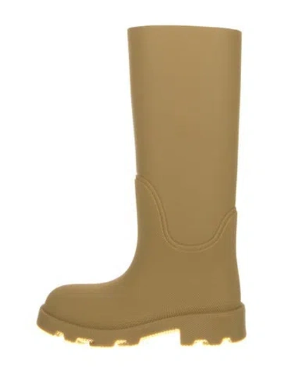 Pre-owned Burberry Prorsum Rubber Rain Boots In Yellow