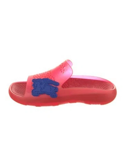 Pre-owned Burberry Prorsum Rubber Slides In Red