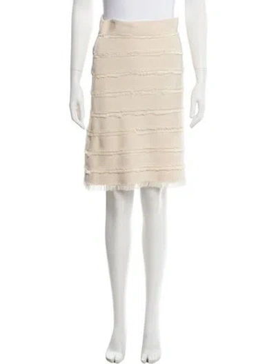 Pre-owned Burberry Prorsum Silk Knee-length Skirt In Neutral