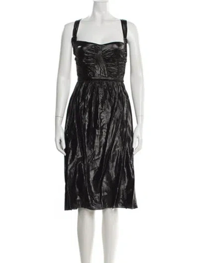 Pre-owned Burberry Prorsum Silk Midi Length Dress In Multi