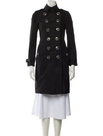 Pre-owned Burberry Prorsum Silk Trench Coat In Black