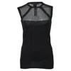 Burberry Prorsum Sleeveless Top In Black Silk In Black
