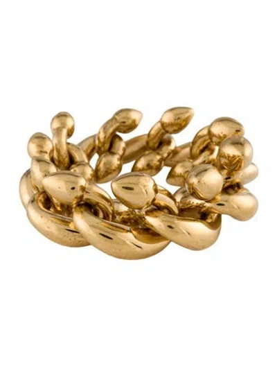 Pre-owned Burberry Prorsum Spear Chain Band Ring In Multi