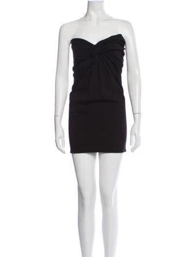 Pre-owned Burberry Prorsum Strapless Mini Dress In Black