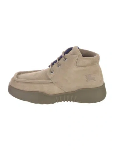 Pre-owned Burberry Prorsum Suede Boots In Neutrals