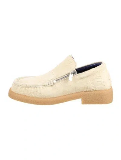 Pre-owned Burberry Prorsum Suede Graphic Print Loafer Sneakers In Multicolor