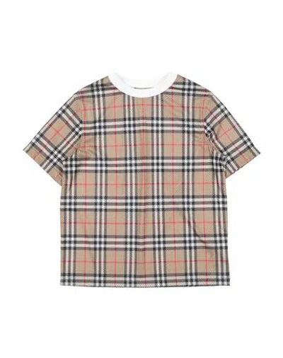 Burberry Prorsum Babies'  Toddler Boy T-shirt Camel Size 3 Polyester, Cotton, Elastane