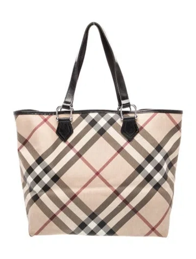 Pre-owned Burberry Prorsum Tote In Neutrals