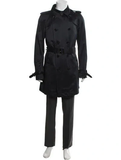 Pre-owned Burberry Prorsum Trench Coat In Blue