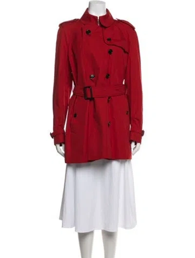 Pre-owned Burberry Prorsum Trench Coat In Red