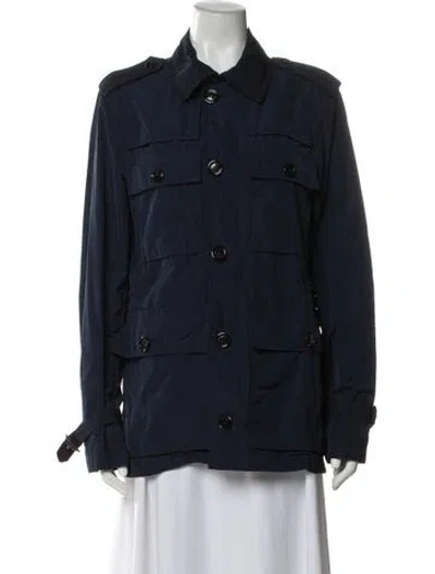Pre-owned Burberry Prorsum Utility Jacket In Blue