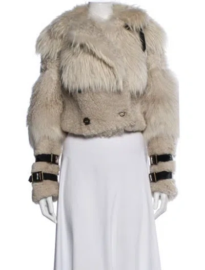Pre-owned Burberry Prorsum Vintage 2010 Fur Jacket In Neutrals