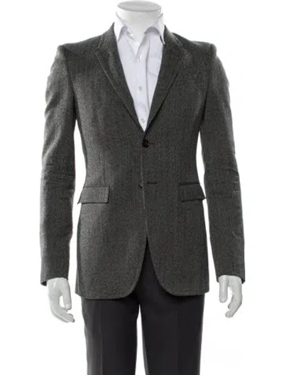 Pre-owned Burberry Prorsum Virgin Wool Blazer In Gray