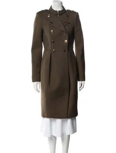 Pre-owned Burberry Prorsum Virgin Wool Coat In Green