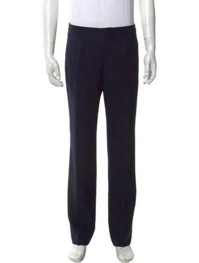 Pre-owned Burberry Prorsum Virgin Wool Dress Pants In Black