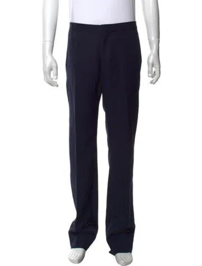 Pre-owned Burberry Prorsum Virgin Wool Dress Pants In Blue