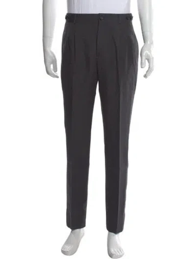 Pre-owned Burberry Prorsum Virgin Wool Dress Pants In Gray