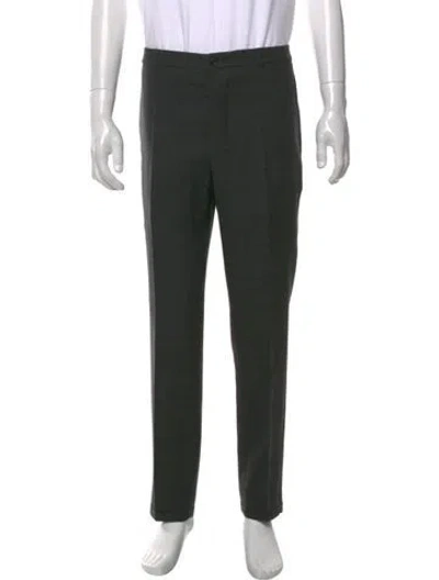 Pre-owned Burberry Prorsum Virgin Wool Dress Pants In Green