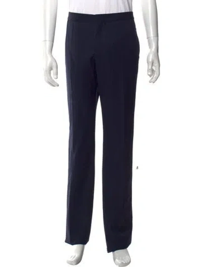 Pre-owned Burberry Prorsum Virgin Wool Dress Pants W/ Tags In Blue