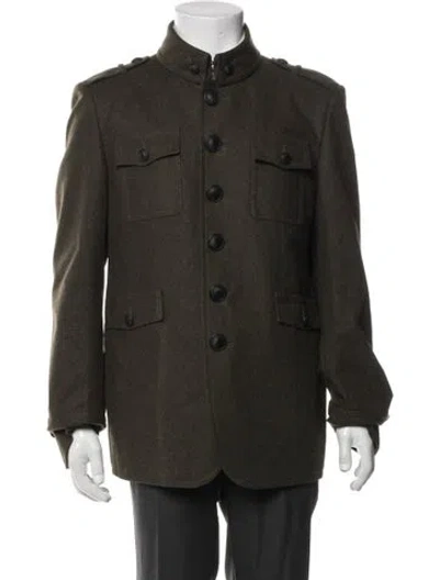 Pre-owned Burberry Prorsum Virgin Wool Jacket In Green
