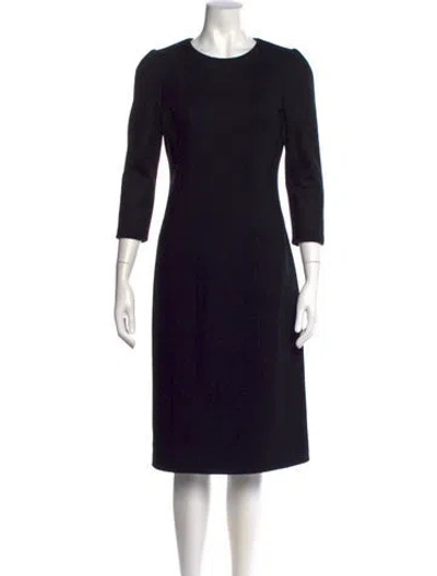 Pre-owned Burberry Prorsum Virgin Wool Knee-length Dress In Black