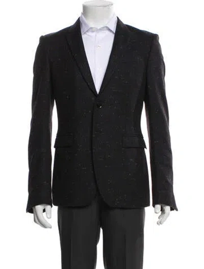 Pre-owned Burberry Prorsum Virgin Wool Peacoat In Multi