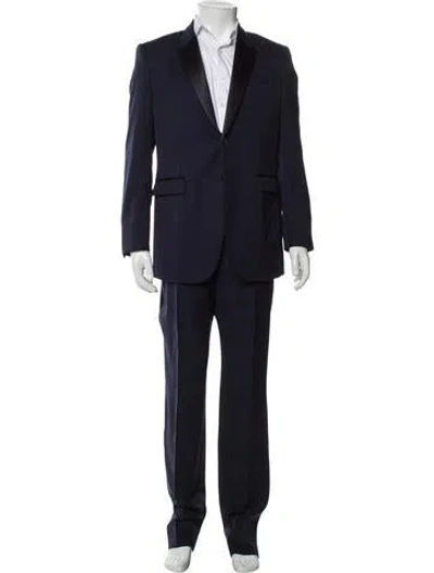 Pre-owned Burberry Prorsum Virgin Wool Two-piece Suit In Blue