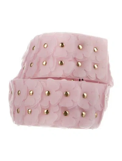 Pre-owned Burberry Prorsum Wide Pvc Belt In Pink