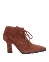 Burberry Prorsum Woman Ankle Boots Tan Size 7 Leather In Brown