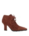 Burberry Prorsum Woman Ankle Boots Tan Size 7 Leather In Brown