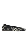 Burberry Prorsum Woman Ballet Flats Black Size 6 Textile Fibers In Black
